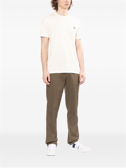 T-shirt uomo Fred Perry manica corta beige FRED PERRY | M2396608